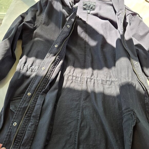 Lucky Brand Women's Charcoal Black Full Zip Hooded Anorak Style Jacket XL - Picture 5 of 9